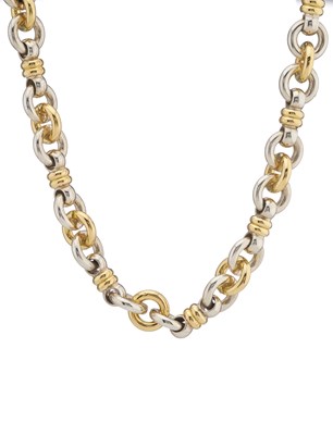 Lot 73 - Christofle, a vintage silver and gold necklace