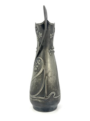 Lot 170 - WMF, a Jugendstil silver plated vase, twin...