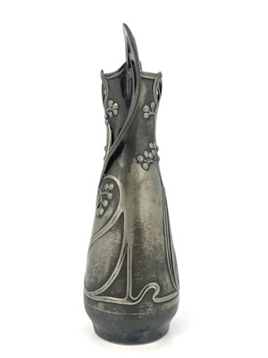 Lot 170 - WMF, a Jugendstil silver plated vase, twin...