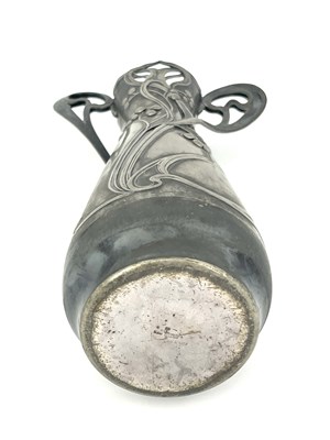 Lot 170 - WMF, a Jugendstil silver plated vase, twin...