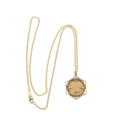 Lot 191 - A 1982 1/10 ounce Krugerrand pendant, with chain