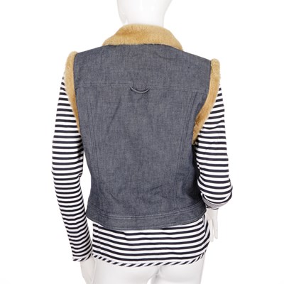 Lot 288 - Burberry, a denim gilet and striped top, the...