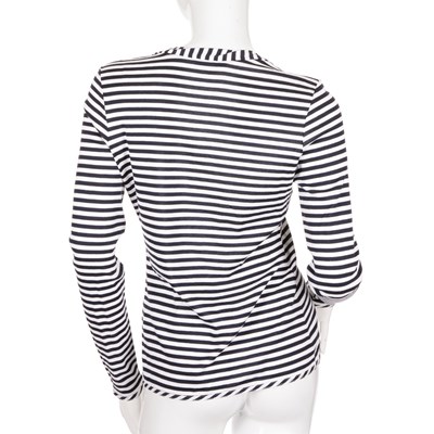 Lot 288 - Burberry, a denim gilet and striped top, the...