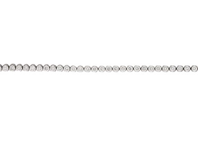 Lot 25 - An 18ct gold diamond line bracelet