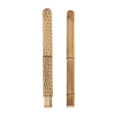 Lot 47 - Two early to mid 20th century 9ct gold retractable pencils