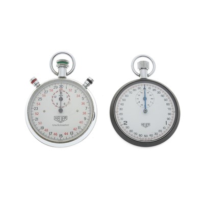 Lot 216 - Heuer, three vintage stopwatches