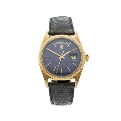 Lot 247 - Rolex, an 18ct gold Oyster Perpetual Day-Date wrist watch