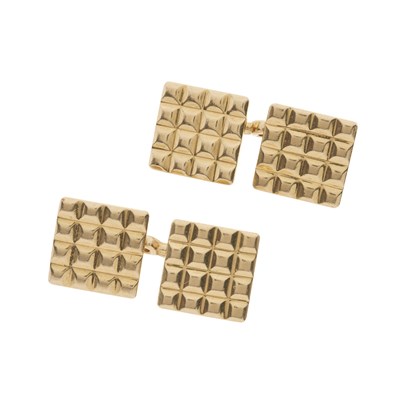 Lot 76 - Cartier, a pair of vintage 14ct gold cufflinks