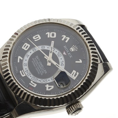 Lot 233 - Rolex, an 18ct white gold Oyster Perpetual Sky-Dweller wrist watch