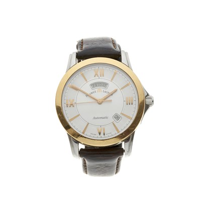 Lot 227 - Maurice Lacroix, a stainless steel and gold Pontos Day Date wrist watch