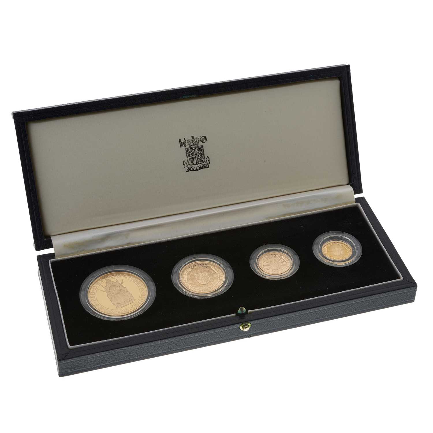 Lot 212 - A 1989 proof four-coin sovereign, marking the 500th anniversary of the first gold sovereign
