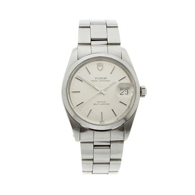 Lot 254 - Tudor, a stainless steel Prince Oysterdate bracelet watch