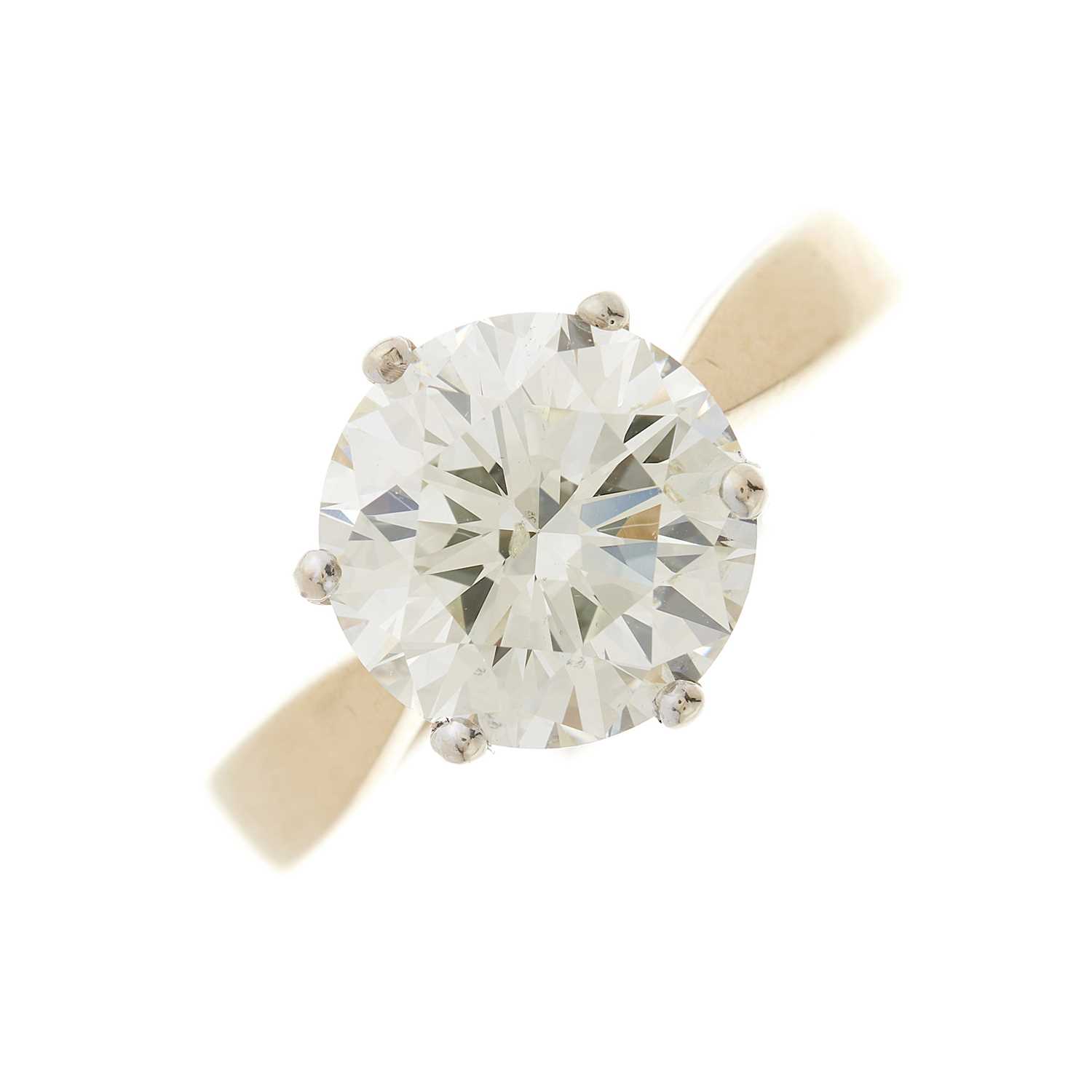 Lot 42 - An impressive 18ct gold diamond single-stone ring