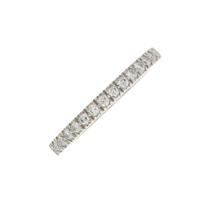 Lot 74 - Tiffany & Co, a platinum diamond half eternity ring