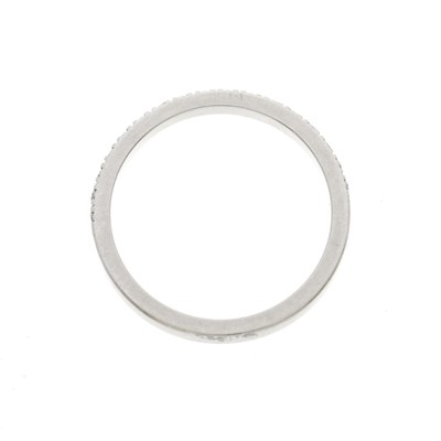 Lot 74 - Tiffany & Co, a platinum diamond half eternity ring