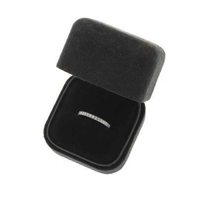 Lot 74 - Tiffany & Co, a platinum diamond half eternity ring