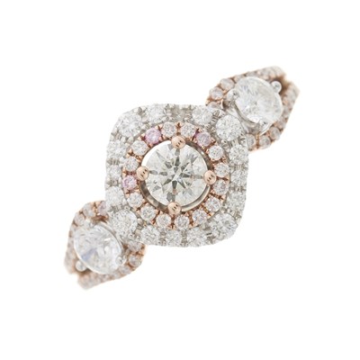 Lot 148 - A 14ct gold diamond cluster dress ring