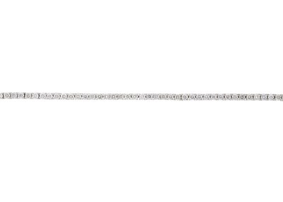 Lot 22 - An 18ct gold diamond line bracelet