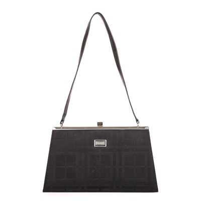Lot 286 - Burberry, a hinged frame handbag, featuring...