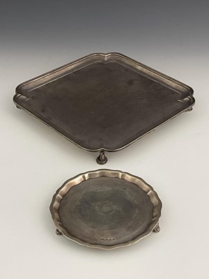 Lot 67 - An Edward VIII silver salver, of rectangular...