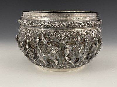Lot 13 - A twentieth-century Oriental silver-coloured...