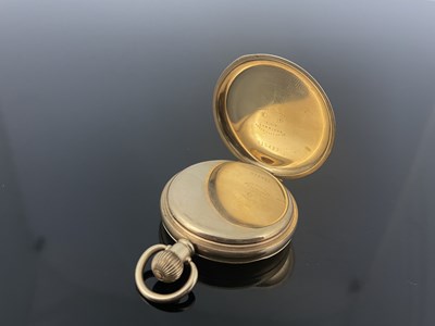 Lot 47 - A Waltham gold plated hunter pocket watch,...