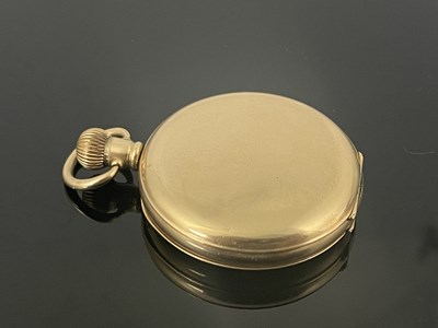 Lot 47 - A Waltham gold plated hunter pocket watch,...