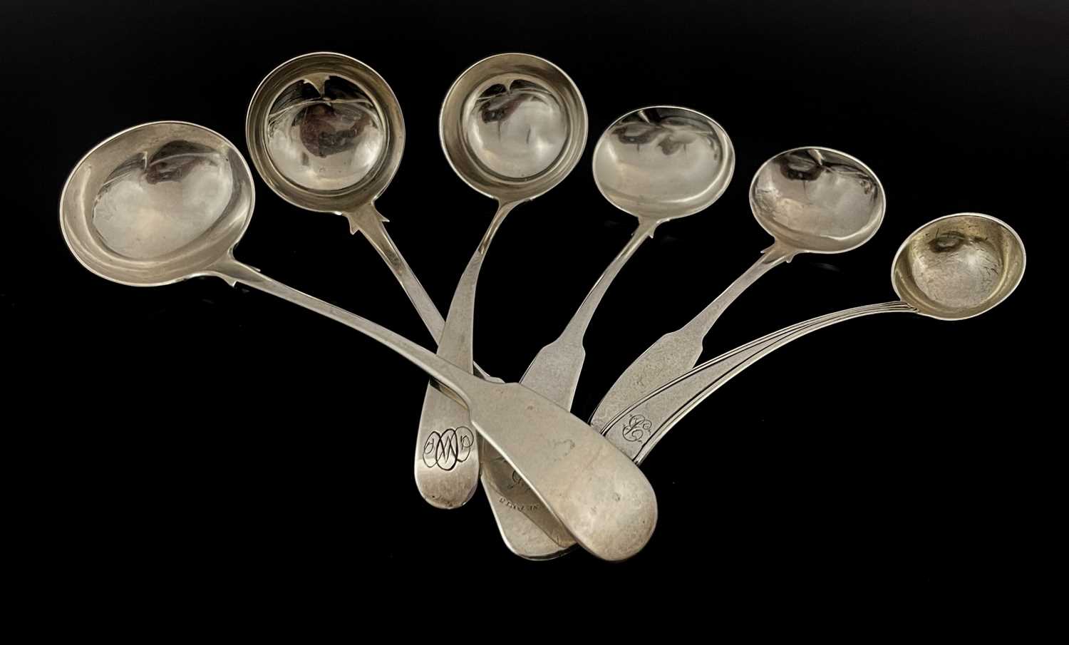 Lot 69 - A group of six nineteenth-century silver small...