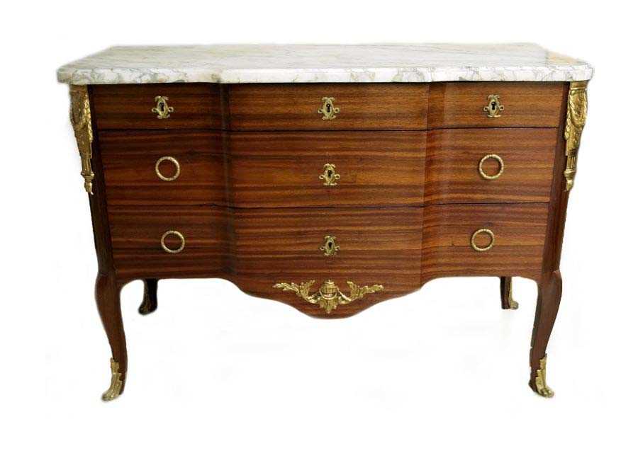 Lot 14 - A late Louis XV ormolu-mounted mahogany...