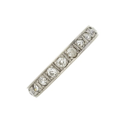 Lot 67 - A mid 20th century old-cut diamond full eternity ring