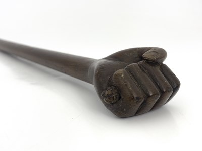 Lot 205 - A treen door knocker, late 19th/early 20th...