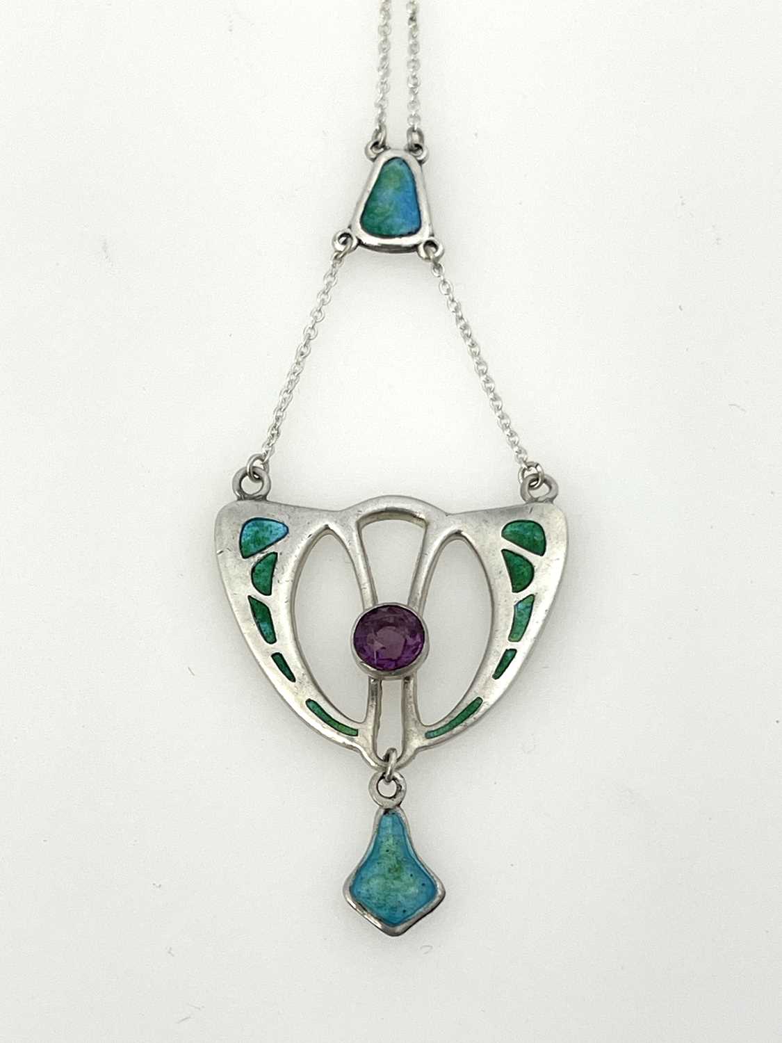 Lot 25 - Charles Horner, an Arts and Crafts silver and...