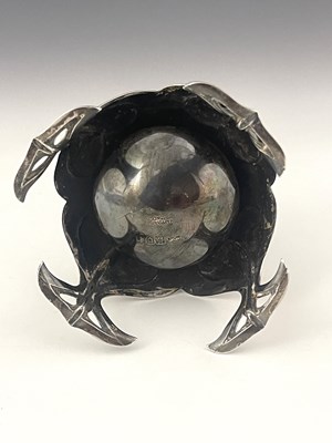 Lot 85 - An Arts and Crafts silver inkwell, Mappin and...