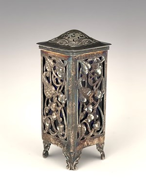 Lot 81 - An Arts and Crafts silver pepper pot, William...