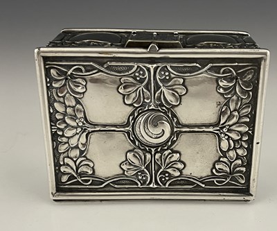 Lot 92 - A Jugendstil silver plated jewellery casket,...