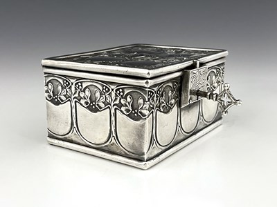 Lot 92 - A Jugendstil silver plated jewellery casket,...