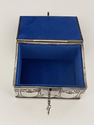 Lot 92 - A Jugendstil silver plated jewellery casket,...
