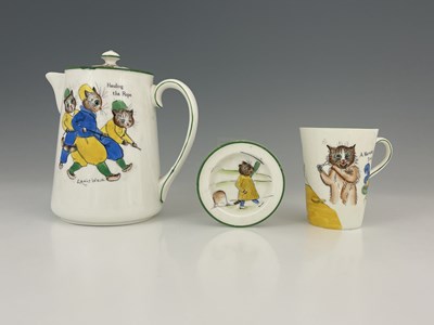 Lot 740 - Louis Wain for Paragon China, a hotwater jug...