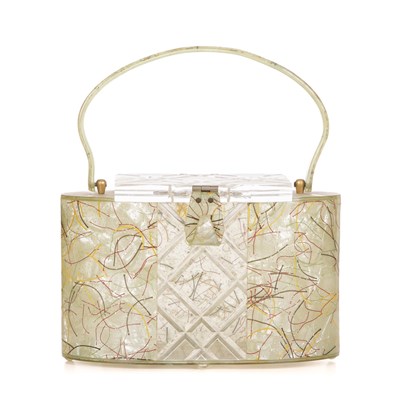 Lot 466 - A vintage Lucite handbag by Patricia of Miami,...