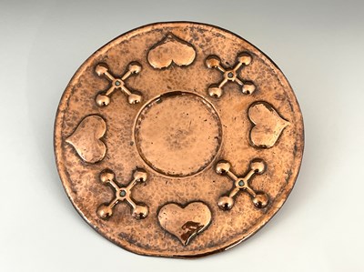 Lot 184 - An Arts and Crafts copper charger, broad...