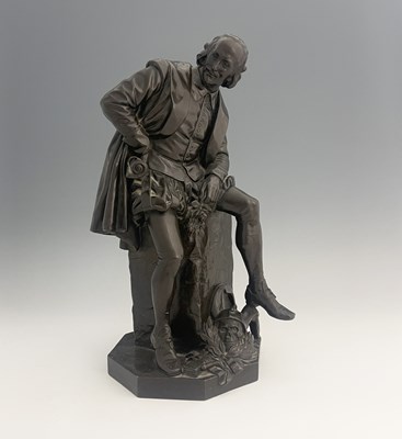 Lot 219 - A 19th century bronzed plaster sculpture,...