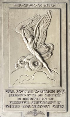 Lot 590 - A large WWII cream bakelite wall plaque, dated...