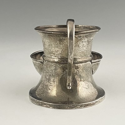 Lot 19 - A George V silver shaving mug, of tapering...