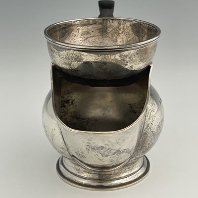 Lot 66 - A Victorian silver shaving mug, of cylindrical...