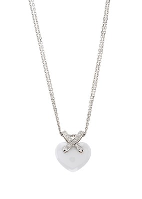 Lot 73 - Chaumet, an 18ct gold white ceramic Liens...