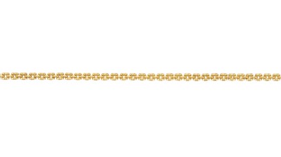Lot 100 - A 22ct gold brick-link bracelet, with hook...