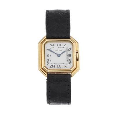 Lot 176 - Cartier, a vintage 18ct gold Ceinture wrist...