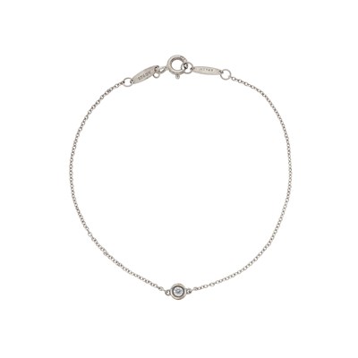 Lot 86 - Tiffany & Co., a silver Diamonds by the Yard single-stone bracelet