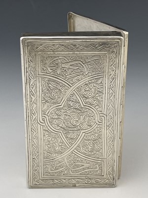 Lot 2 - An Egyptian silver box, cuboid form with...